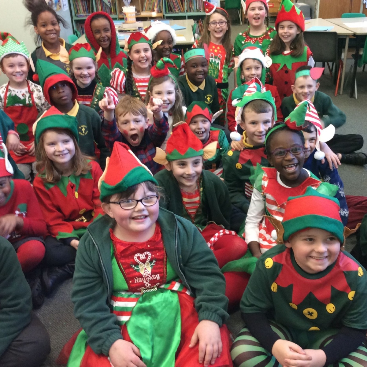 St Joseph's Academy Year 3 on National Elf Day